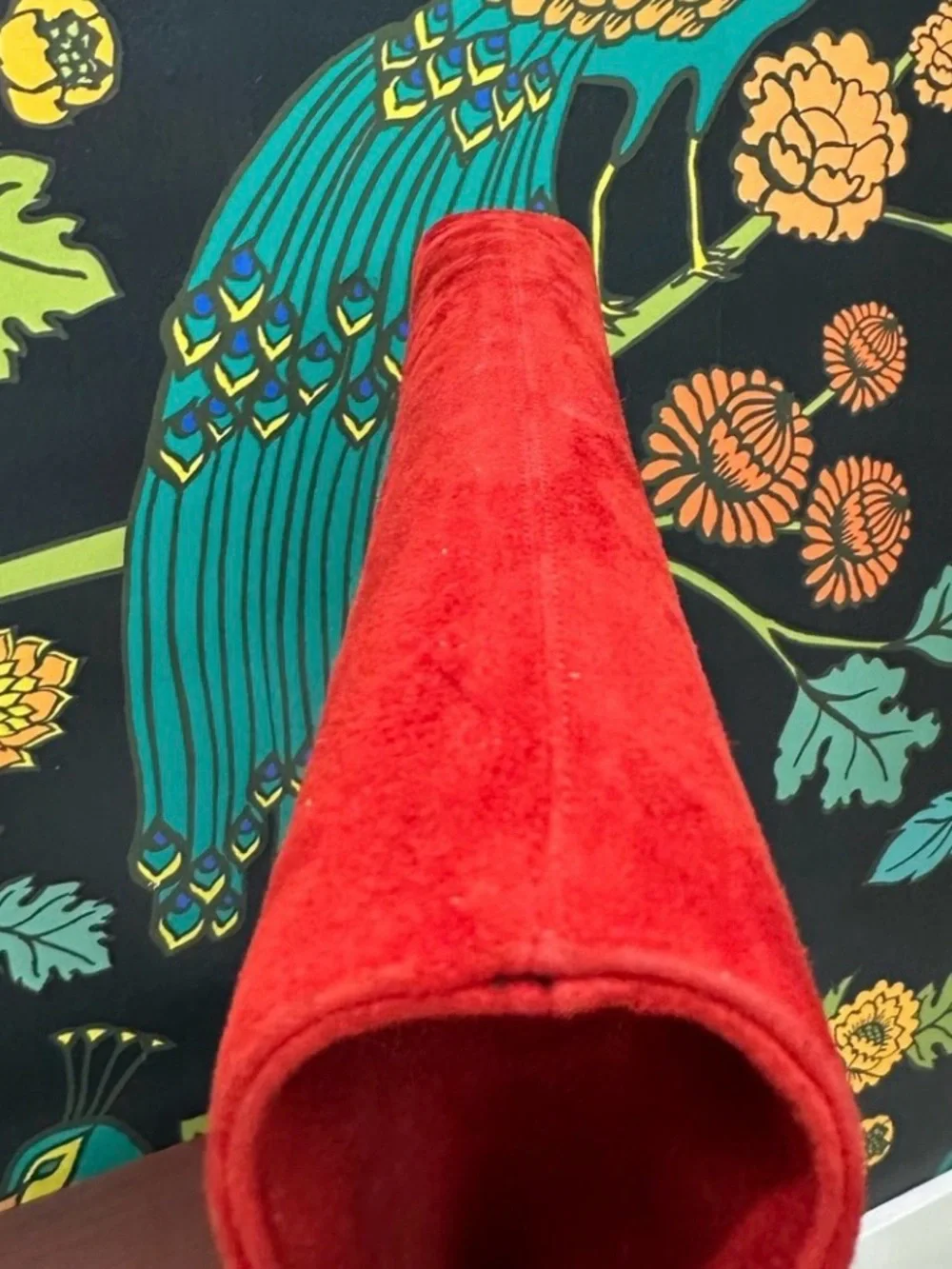 Bally Multicolor Suede Flap Bag / Clutch in Red, Blue, Brown with Gold Accent - Picture 4 of 9